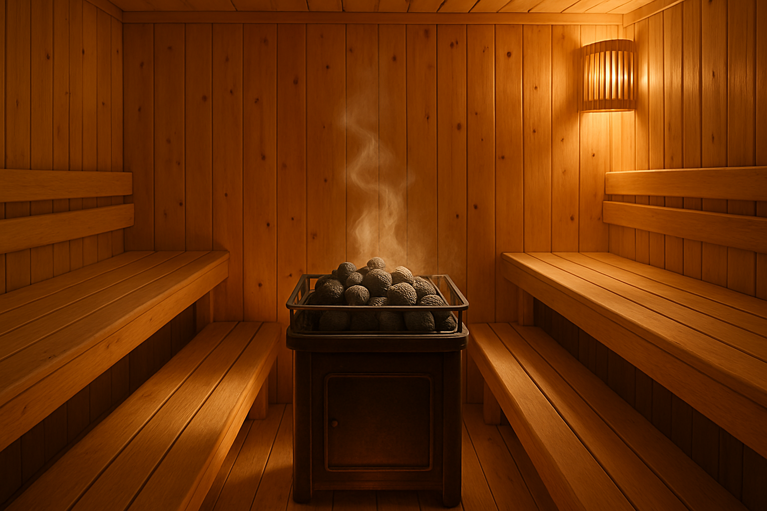 sauna mit ofen