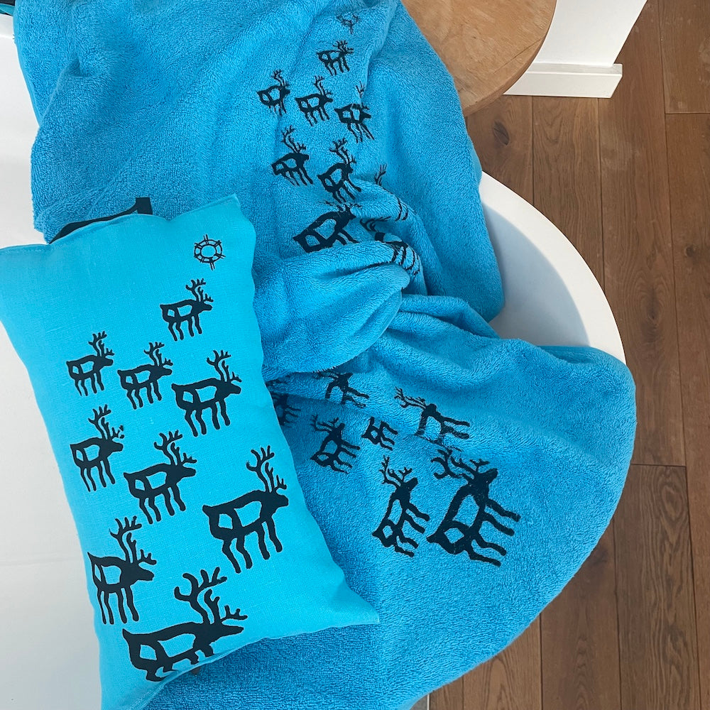 Set: Saunakissen und XL Handtuch