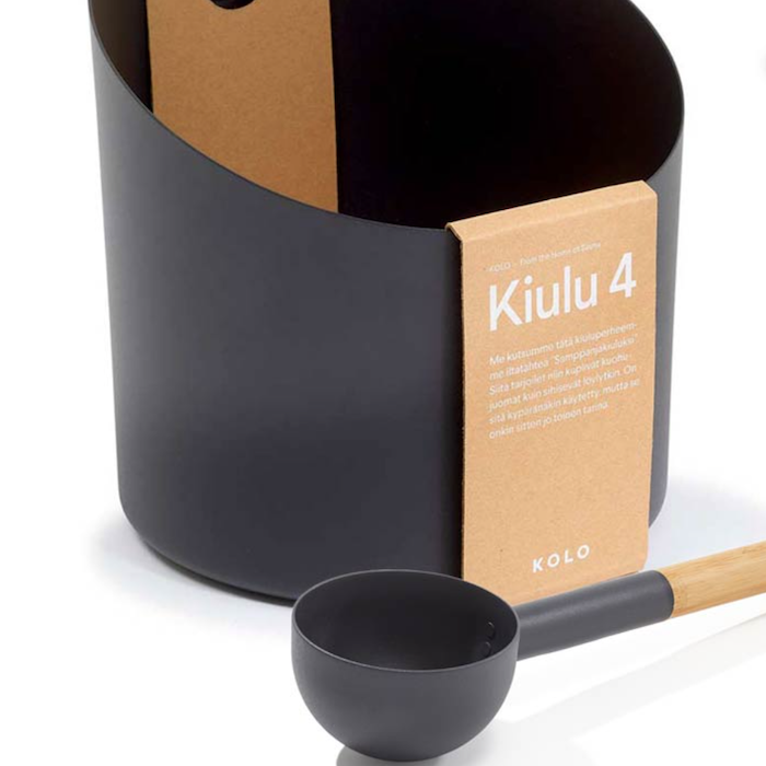Saunaeimer Kiulu 4 weiß mit Kelle - von Kolo Sauna