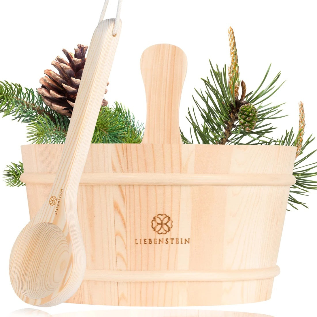 Saunaeimer mit Kelle - finnisches Kiefernholz 4 L