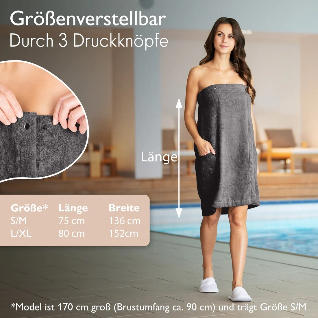 Saunakilt Damen Kilt anthrazit von Liebenstein