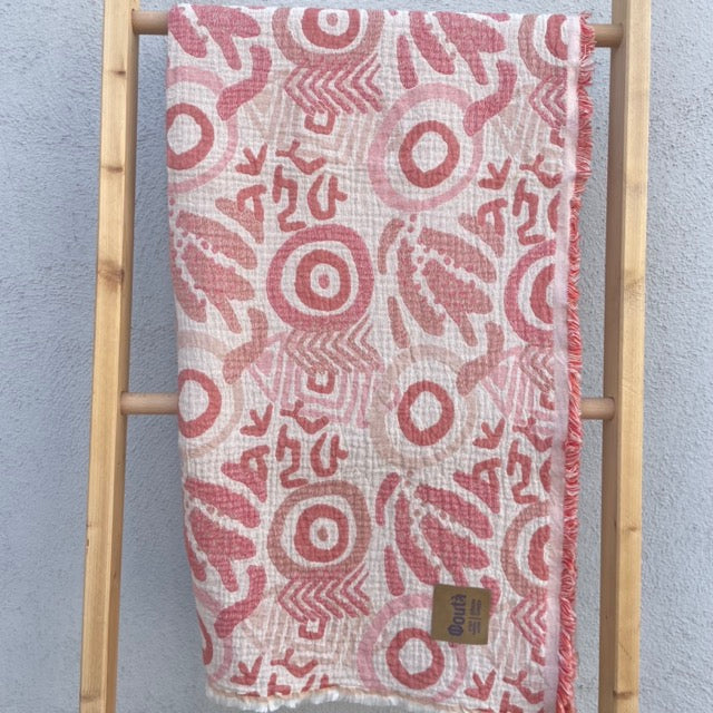 Strandtuch SPIRAL Red/Rose