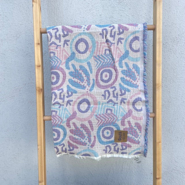 Strandtuch SPIRAL Fuchsia/Blue