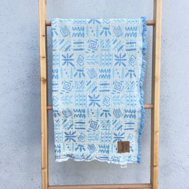 Strandtuch SYMBOLS Blau/Türkis