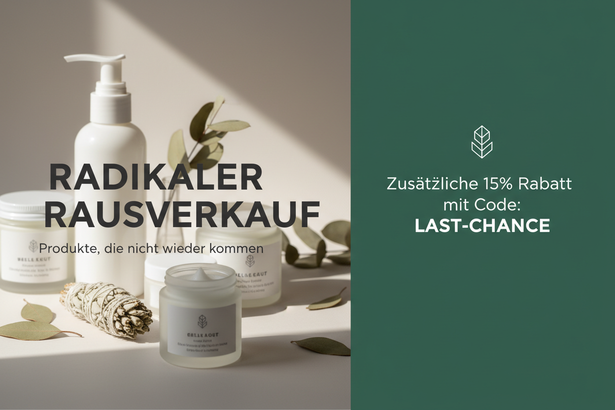 Radikaler Rausverkauf von Produkten, die nicht wieder kommen. Plus zusätzliche 15% Rabatt mit Code "last-chance"