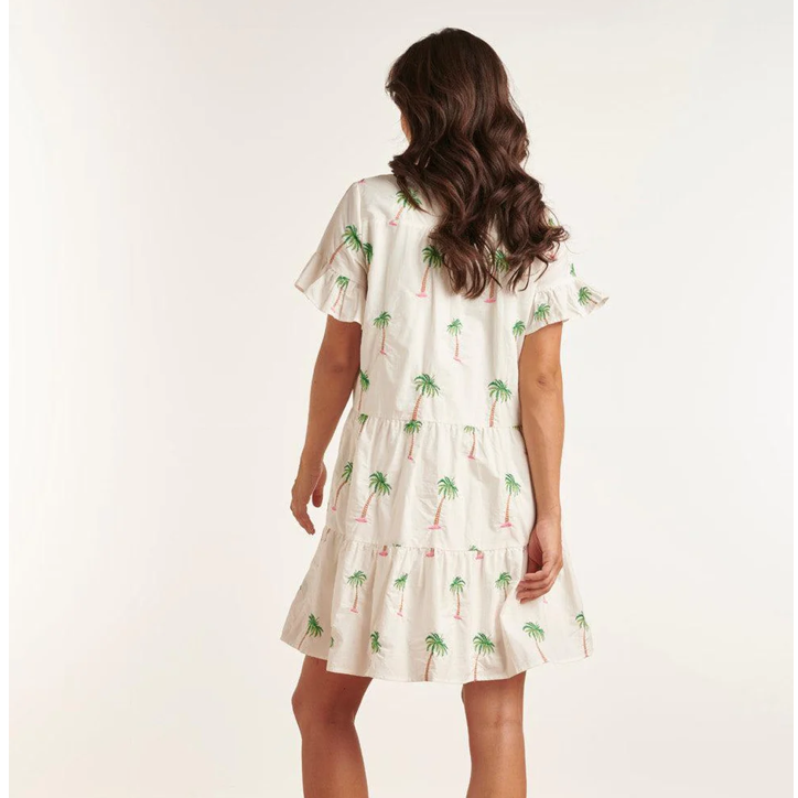 Sommerkleid mit Palmenprint von Smashed Lemon - Radikal reduziert